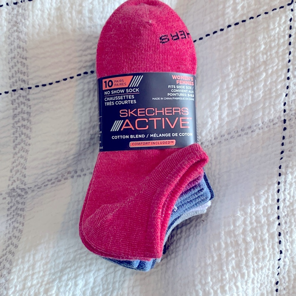 COPY - 10-package Sketchers no-show socks